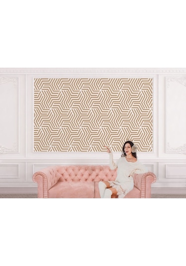 Pastel Renkli Geometrik Desenli Duvar Kağıdı-5783 Çok Renkli