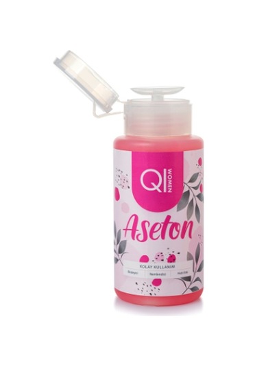 Qiwomen Besleyici Oje Çıkarıcı Pompalı Aseton 200 ML