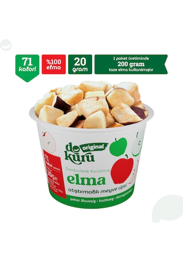 Dokuru Elma Kuru Meyve Cipsi 25 G