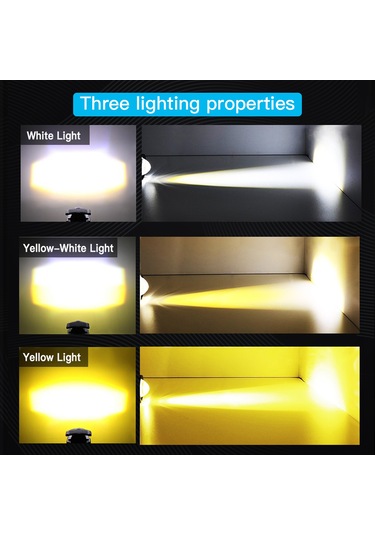 Leezsing Çift Renkli 60w Motosiklet Led Farı - 60000lm Parlaklık, Ip67 Su Geçirmez, 50000 Saat Ömür