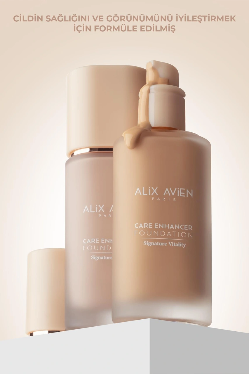 Alix Avien Kırışıklık Karşıtı Nemlendirici SPF30 Parlak Bitişli Fondöten Care Enhancer 815 Warm Honeywheat