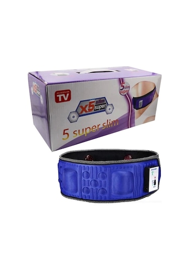 Super Slim 5 Motorlu Titreşimli Masaj Kemeri Göbek Eritme Aleti Çok Renkli