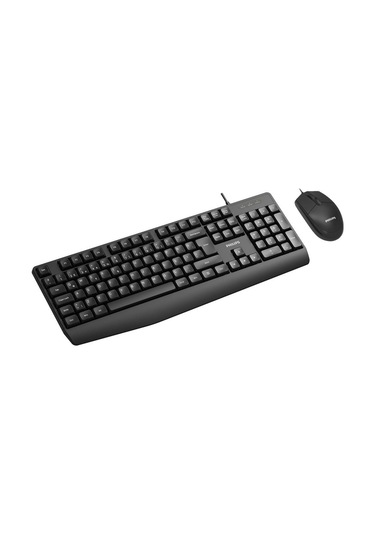 Philips Spk6237b Usb Kablolu Türkçe Q Klavye Mouse Set Siyah Optik