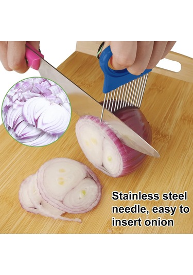 Kaymaz Sebze Doğrayıcı, Patates, Limon Ve Daha Fazlasını Kesmek İçin Eşit Dilimli Soğan Tutucu, Paslanmaz Çelik Dişler, Ergonomik Tasarım Diğer