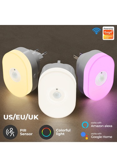 Ruicoo Akıllı Wifi Gece Lambası - Renk Ve Parlaklık Ayarı, Google Uyumlu, Yaşlı Ve Çocuklar İçin İdeal Diğer