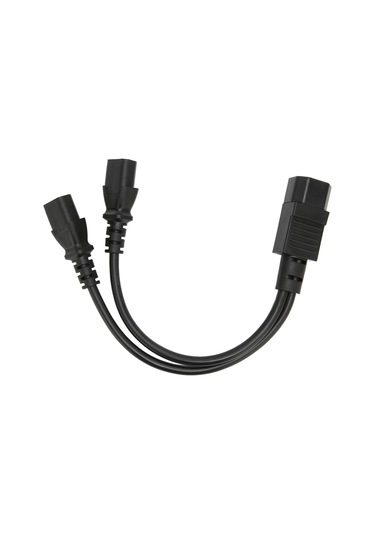 Springsun Iec320 C14 Erkekden Çift C13 Dişeye Y Şekilli Güç Dalıcı, 32cm, 10a 2500w, Pvc Kaplama, Dayanıklı Ve Isıya Dayanıklı Jd3039