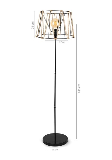 ArtGift Cabo Halatlı Lambader Siyah