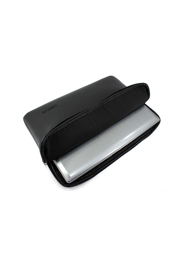 Siyah Renk Büyük Boy 15,6 İnç Macbook Kılıf Ve Laptop Çantası Siyah