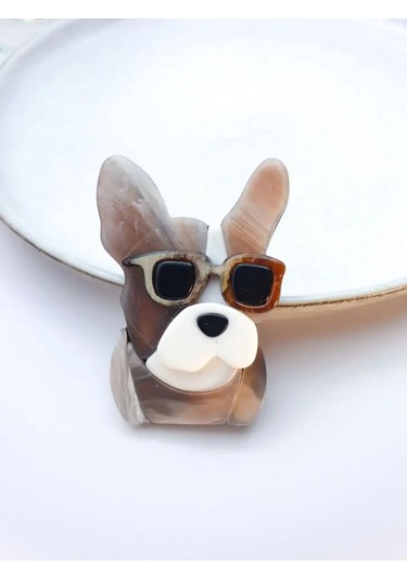 Yasya Broş Köpek 100845525 Bej Açık