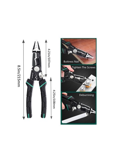 Sones Tuosen 9'u 1 Arada Çok Amaçlı Kablo Soyucu Sivri Burunlu Kablo Kesme Ve Kıvırma Aleti