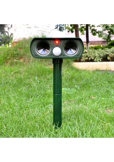 Ganzhoushop Ultrasonik Sensörlü Pır Kovucu Işık Hayvan Güneş Güçlü Enerjili Cbtx Adet 2 Aw