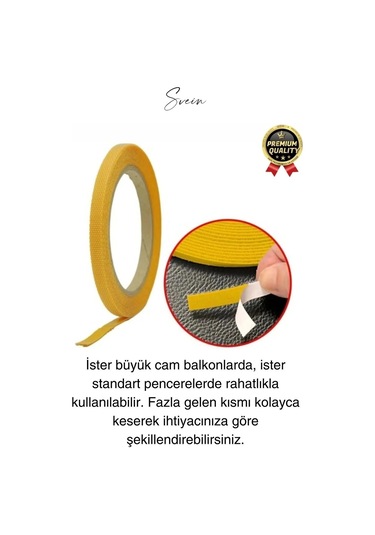 4 Mt Güçlü Premium Sineklik Yedek Cırt Bant Pencere Kapı Yapışkanlı Tül Sinek Perdesi Bandı 3 Adet