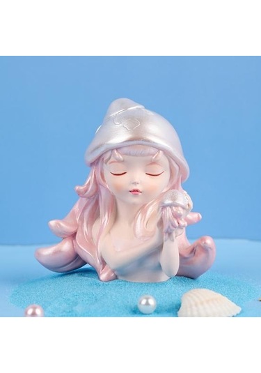 D Trendy Deniz Kızı Heykelcik Yaratıcı Parlak Renkli Narin