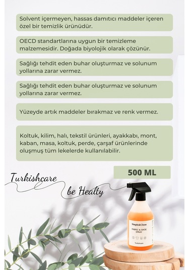 Turkishcare Çok Amaçlı Leke Çıkarıcı Sprey 500 ML