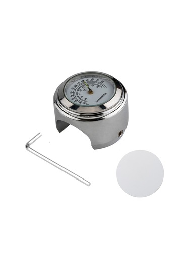 Evrensel Motosiklet Gidon Ölçer Bisiklet Termometresi Gümüş