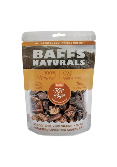 Baffs Naturals Kurutulmuş Kuzu Küp Ciğer Köpek Ödülü 100 Gr