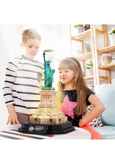 Özgürlük Heykeli 3d Puzzle Led Işıklı L536h