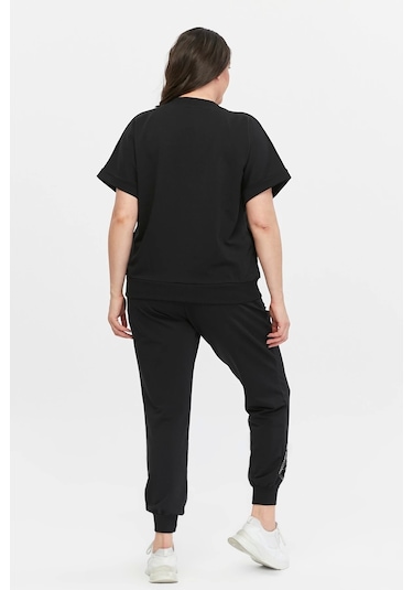 Omuz Ve Paça Lazer Kesimli Takım Siyah