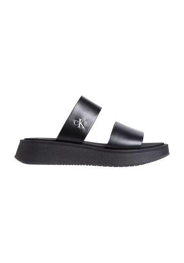 Kadın Ck Sandal Slide Double Strap Terlik - Siyah Nos Black Kadın Ck Sandal Slide Double Strap Terlik - Siyah Nos Black