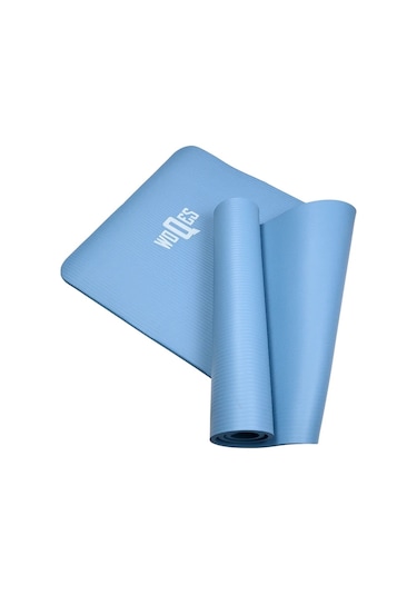 Woqes Konforlu Ve Kaymaz Nbr Yoga Matı 10 Mm Kalınlık Ekstra Destekli Ve Dayanıklı Tasarım Açık Mavi