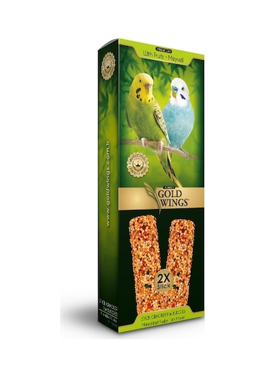 Gold Wings Premium Muhabbet Kuşları için Meyveli Kraker 2'li