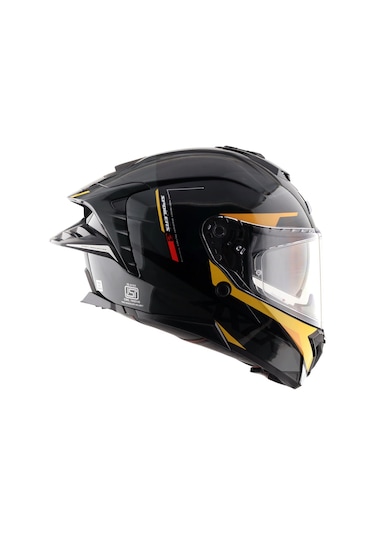 Axor Brutale Kryptıc Full Face Kapalı Kask Parlak Sarı - Siyah