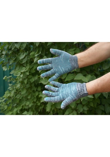 Reblaze Pamuklu Termal Eldivenler, Pvc Kaplamalı 4 İplik, 10 Cm İş Eldiveni, 20 Çift 91153651