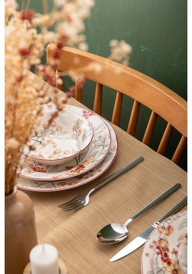 İstanbul Porselen Ayasofya 24 Parça 6 Kişilik Yemek Takımı Çok Renkli