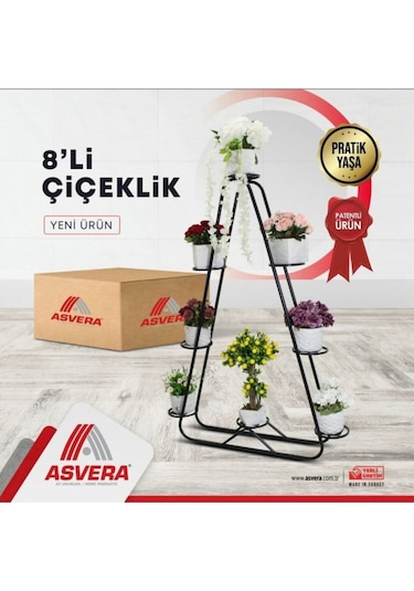 Asvera Üçgen Sekizli Çiçeklik