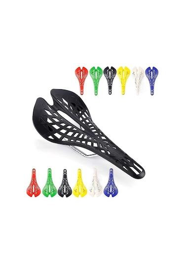 Fochsia Beyaz Stil Bisiklet Sele Koltuk Yastığı - Örümcek Karbon Fiber Pu, Nefes Alabilir, Yumuşak, Ergonomik Altın