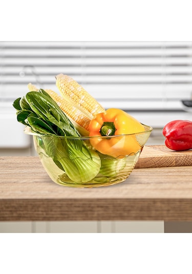 Homyl Pirinç Yıkama Kevgir Elek Tahıl Fasulye Için Süzgeci Yeşil