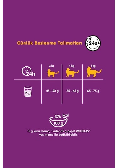 Whiskas Ton Balıklı Yetişkin Kedi Kuru Mama 2 x 300 G