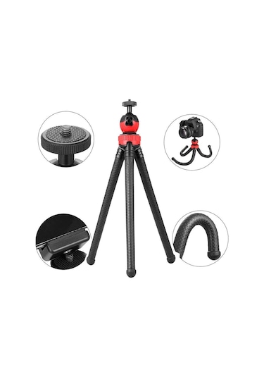 Thentech Ahtapot Bacaklı Tripod Esnek Sabitlenebilen Tripod Uyumlu