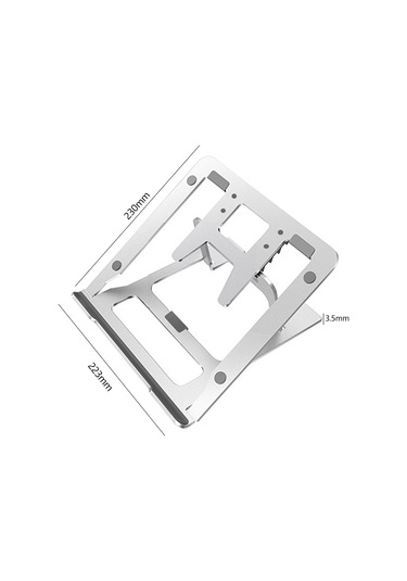 J006 Alüminyum Alaşımlı Dizüstü Soğutma Standı Katlanabilir Masaüstü Ayarlanabilir Dizüstü Braketi Yükseltmek