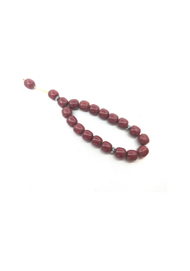 Plastik Boncuklu Tesbih 2 Adet Bordo