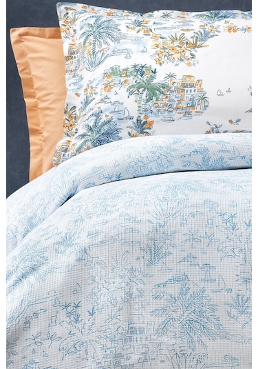 Yataş Martina Çift Kişilik Pike Takımı - Mavi