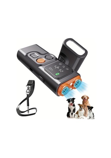 Willowhaven Siyah Çift Başlı Ultrasonik Köpek Kovucu - Şarj Edilebilir, Frekans Uyumlu, Güvenli