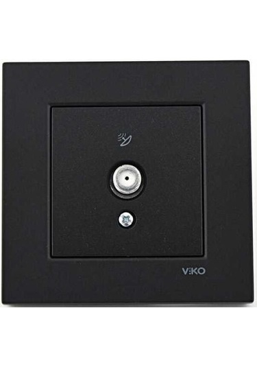 Viko Novella Siyah F Konnektör Sonlu Çerçeveli