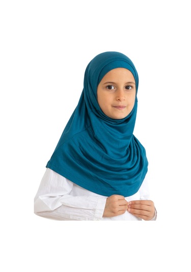Çocuk Hazır Giyim Başörtüsü Şal Turban Viskon - Turkuaz Turkuaz
