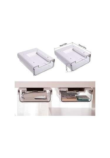 2 Adet Çekmece, Çalışma Masası Altında, Kendinden Yapışkanlı