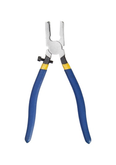 Ccgloball Inç 1 Adet Mavi Kaymaz Kolu Kırma/kesme Cam Pense Vitray Araçları Düz Uçlu Kırıcı Pense Donanım El Aletleri