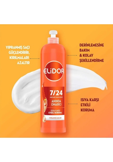 Elidor 7/24 Anında Onarıcı Kurtarıcı Saç Bakım Kremi 240 ML