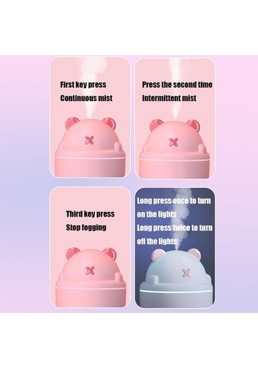 Dancemonkey Mj013 Usb Mini Hava Nemlendirici Ev Masaüstü Araba Aroma Difüzör Pembe, Hızlı Nemlendirme