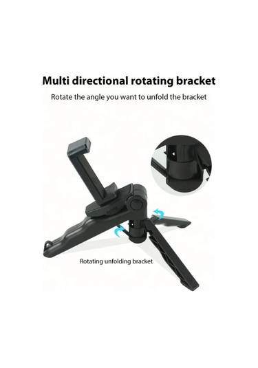 Motion003 Koyu Siyah Taşınabilir 360 Dönebilen Anti Shake Tripod Mobil Telefonlar İçin Daya Koyu Siyah