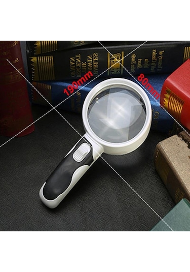 UpWay 20X Optik Büyüteç LED Işık Aydınlatma Çift Katmanlı 80mm Le