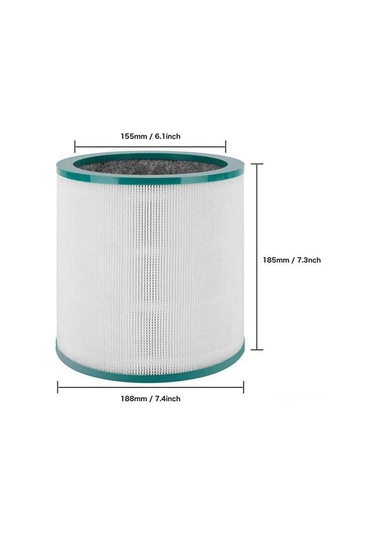 Yunboo  Tp01 Tp02 Tp03 Am11 Bp01 İçin 3'lü Hepa + Aktif Karbon + Ön Filtre, Hava Temizleyici Filtresi 968126-03 Yerine Geçer Renkli