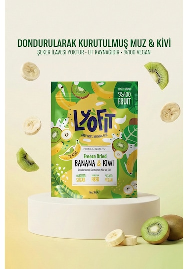 Lyofit Food Freeze Dried Muz Kivi 20 G