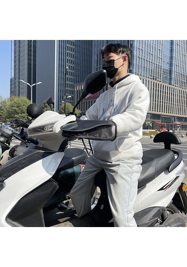 Folinda Motorsiklet Ve Elektrikli Bisiklet Güneş Koruyucu Eldivenleri - Yaz/kış Nefesli Kolluk Kılıfları 1 Çift