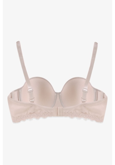 Kadın Dolgusuz Mikro Straplez Sütyen 80516 Ten Ten