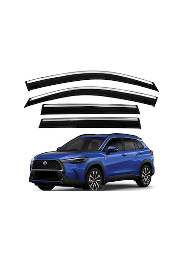 Toyota Corolla Cross 2022+ Kromlu Cam Rüzgarlığı İthal